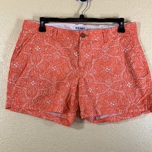 Old Navy Shorts Orange White Size 14